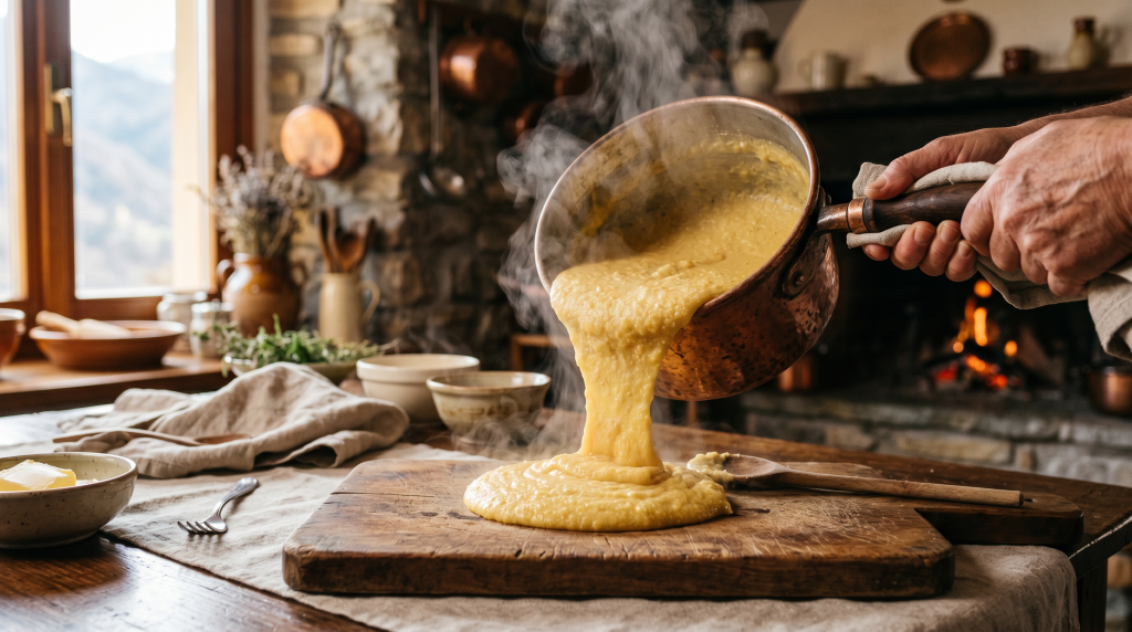 calorie polenta cotta taragna concia valori nutrizionali porzione tabella